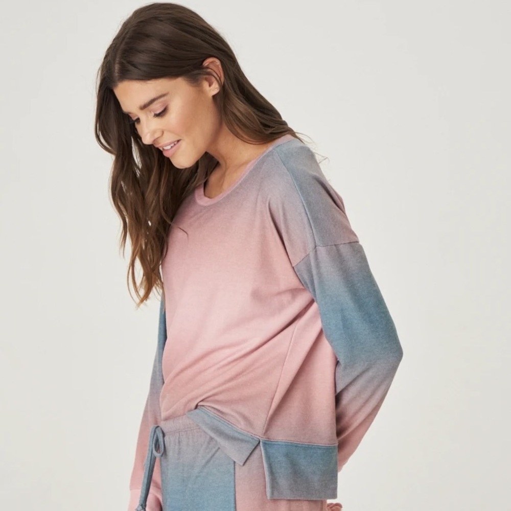 ONZIE High/Low Sweatshirt Beach Balm Women’s S/M NEW